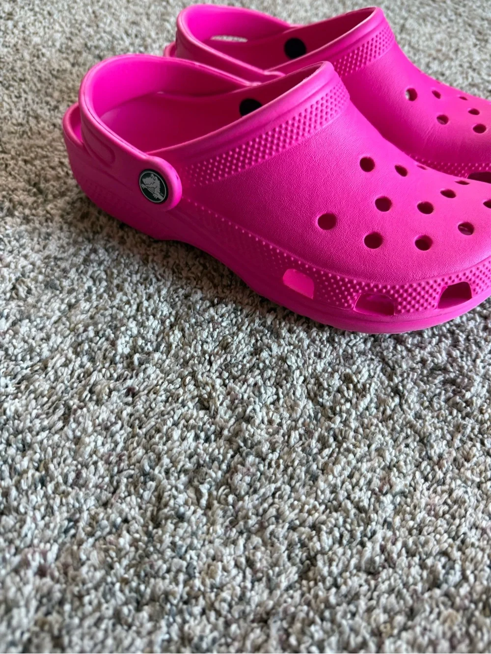 CROCS Kids Hot Pink Classic Clogs, J4